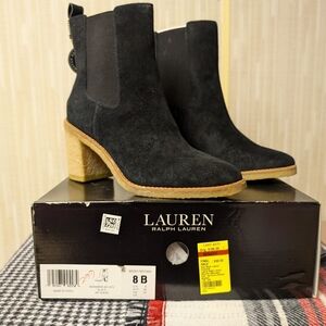 Ralph Lairen Black Marianna Boot - Size 8